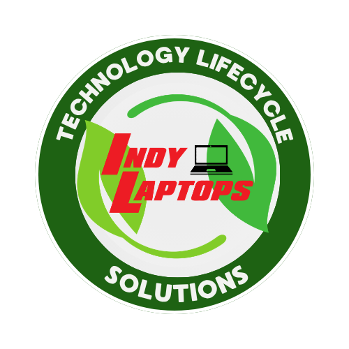 Technology Lifecycle Solutions logo featuring Indy Laptops branding for business computer recycling and IT removal.